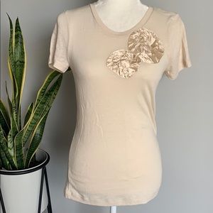 4/$20 J. Crew Cotton Top with Flower Detail